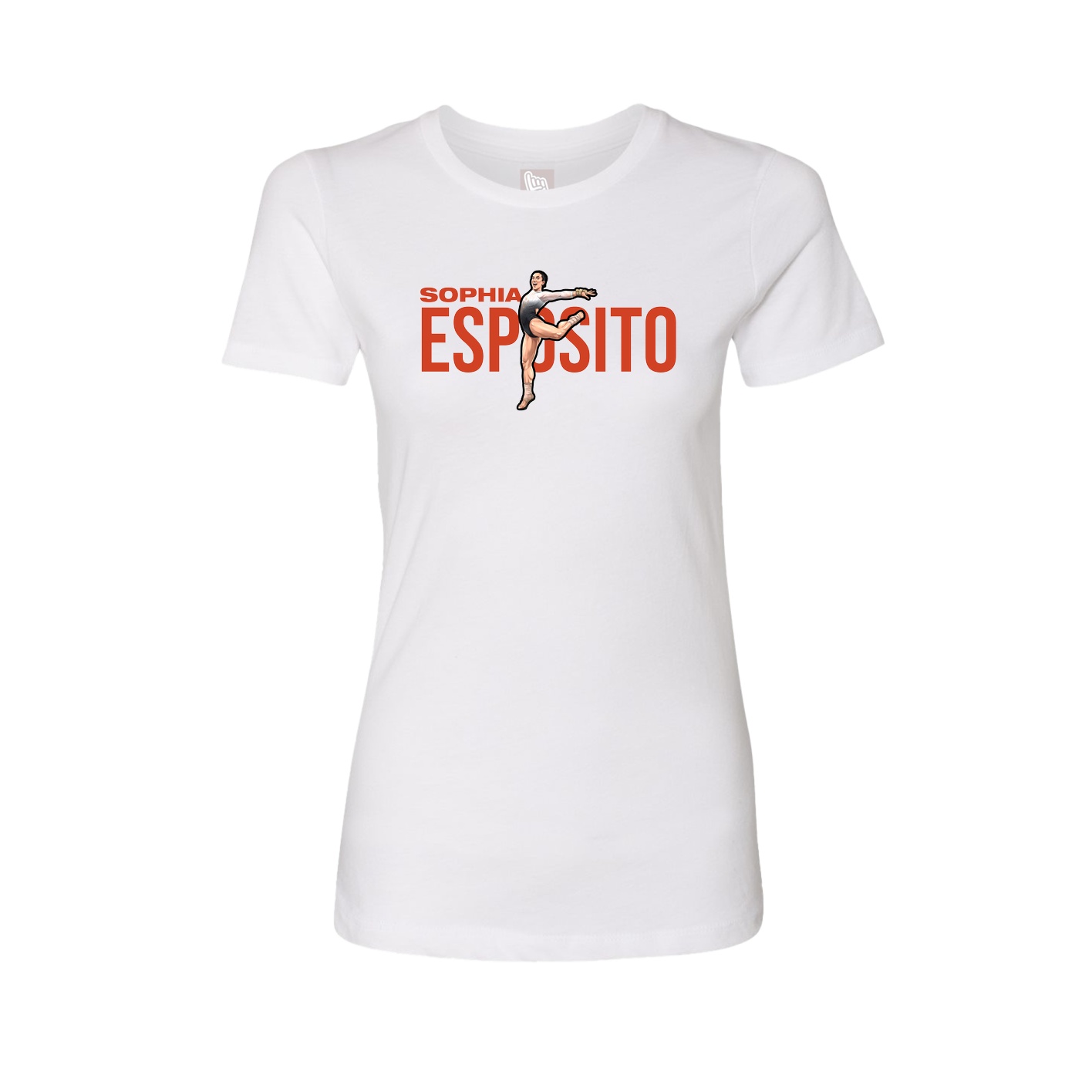 Fitted Women's Tee — Player Name in White