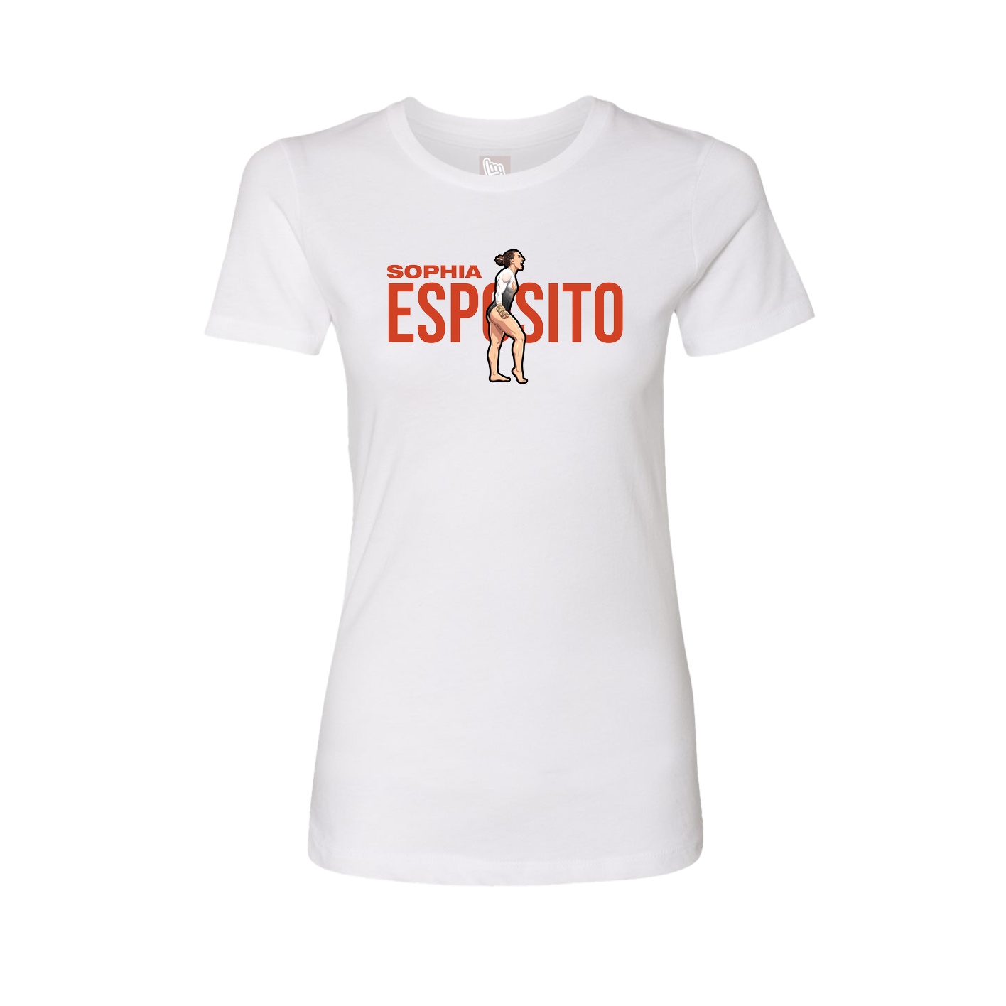 Fitted Women's Tee — Player Name in White