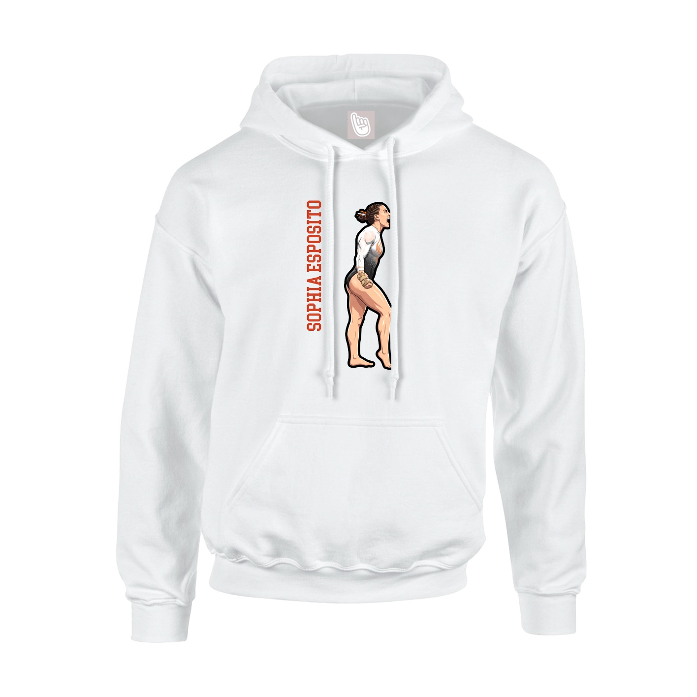Hoodie — Name Vertical in White