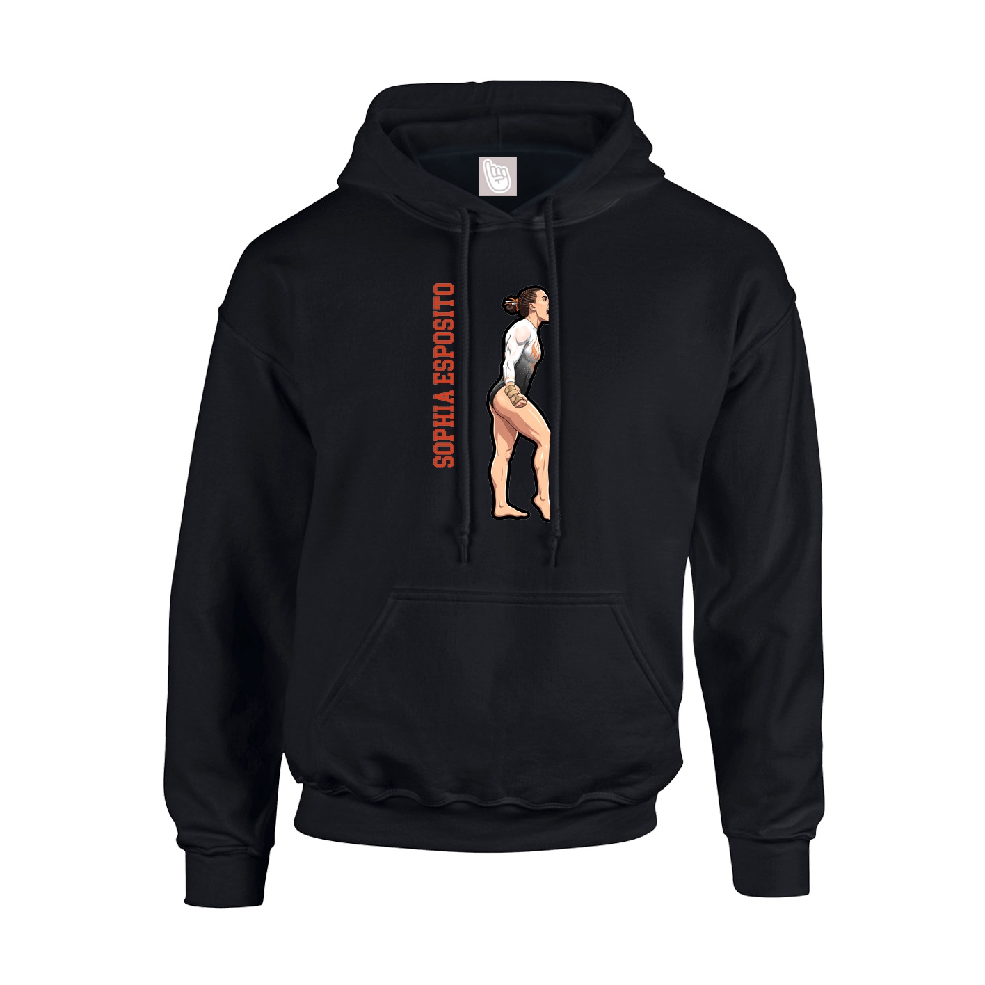 Youth Hoodie — Name Vertical in Black