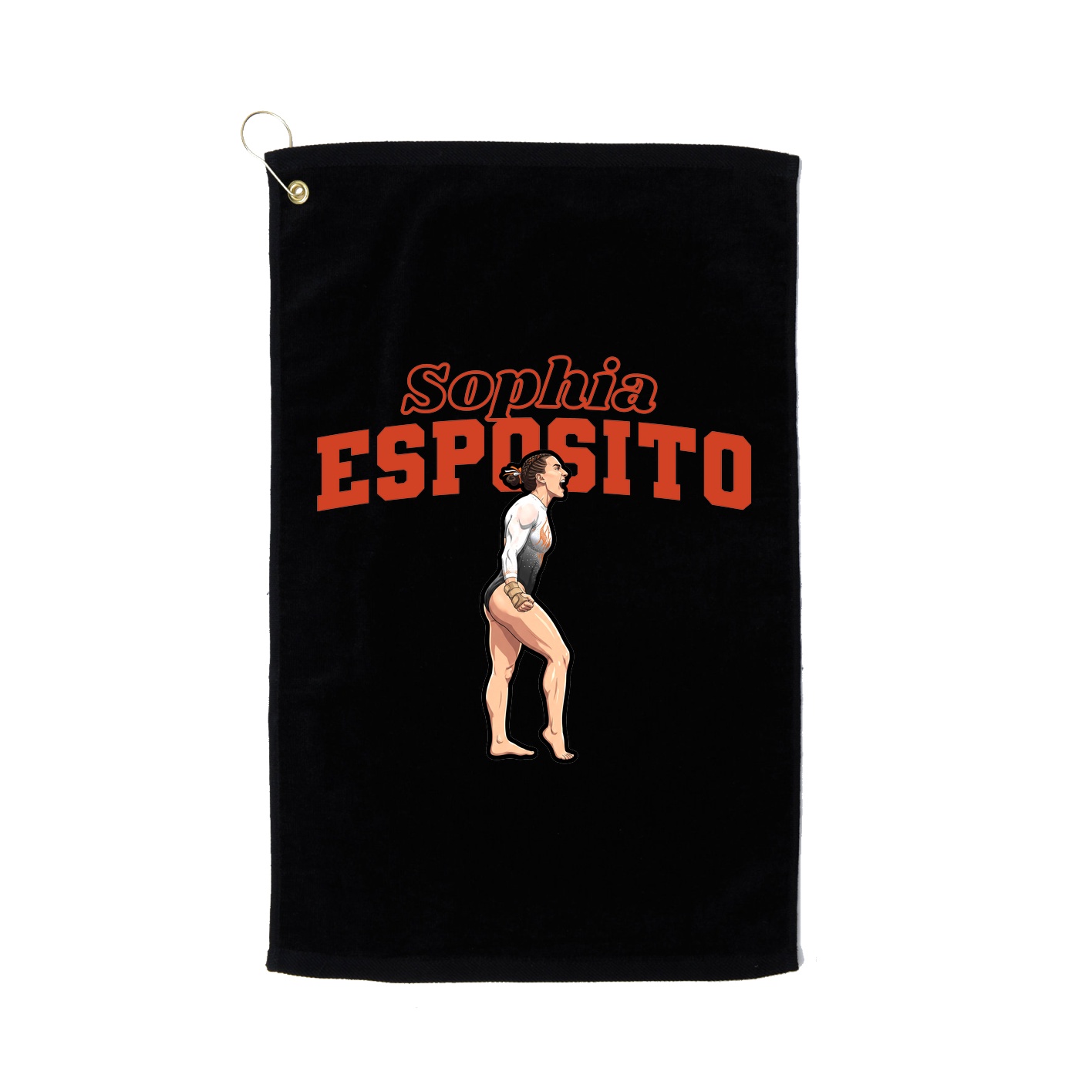 Golf Towel — Name Arch in Black