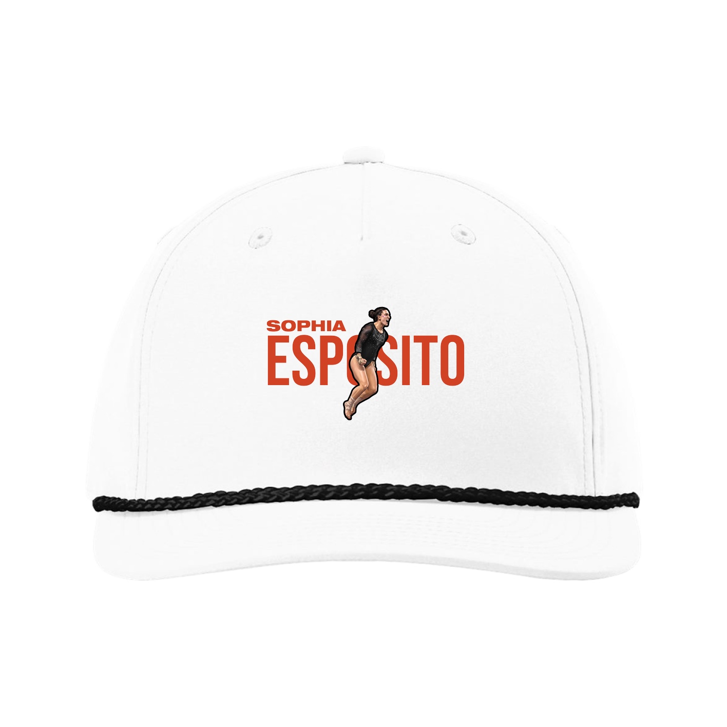 Five-Panel Classic Rope Cap — Player Name in White