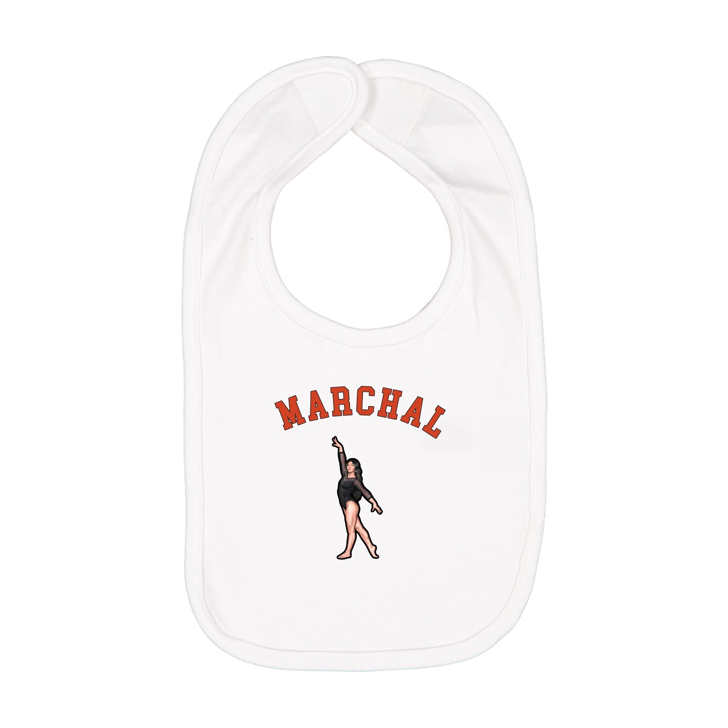 Infant Bib — Shirsey Arch in White