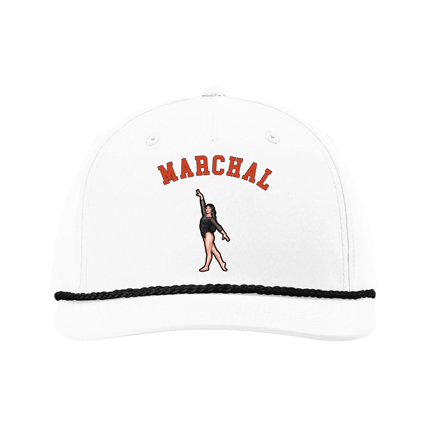 Five-Panel Classic Rope Cap — Shirsey Arch in White