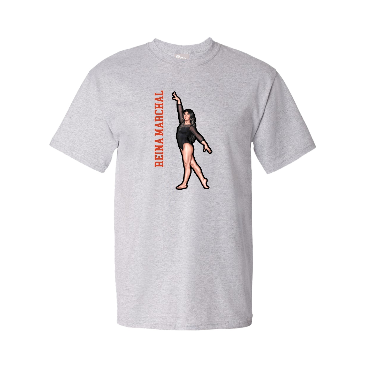 Youth Tee — Name Vertical in Grey