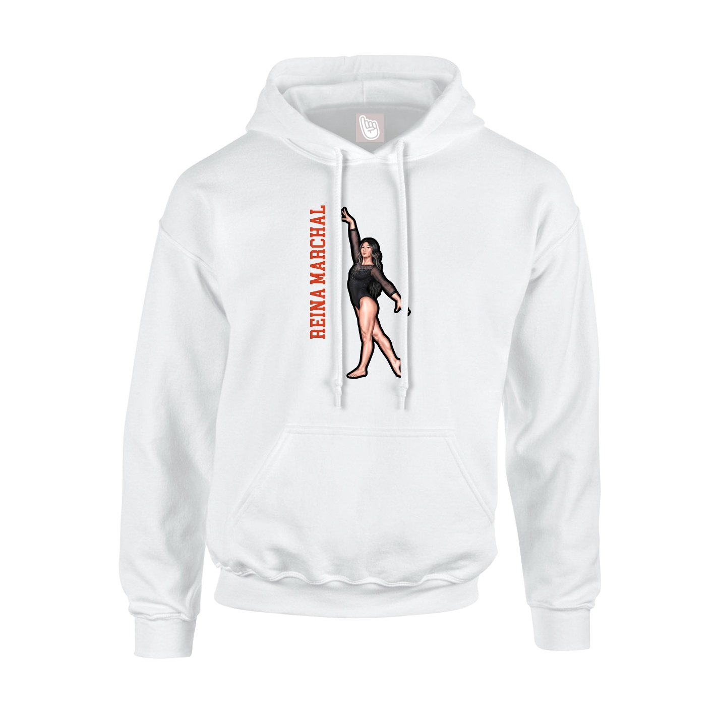Youth Hoodie — Name Vertical in White
