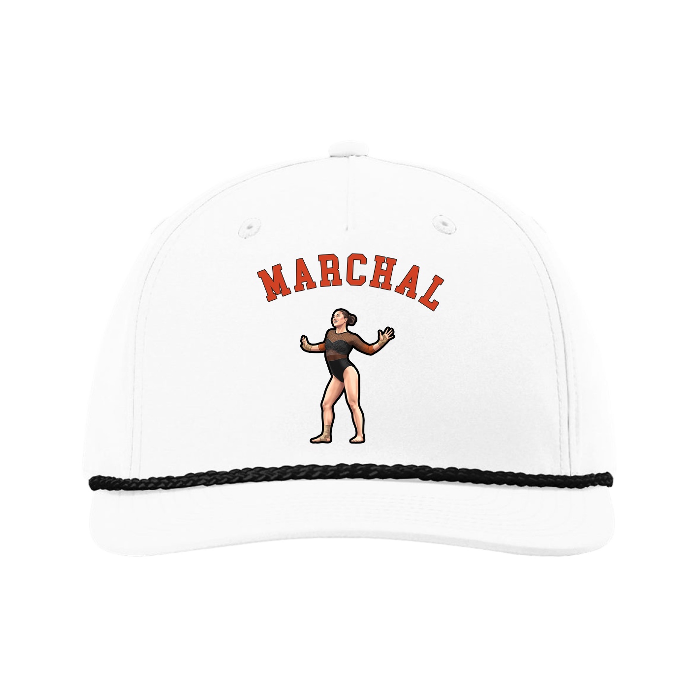 Five-Panel Classic Rope Cap — Shirsey Arch in White