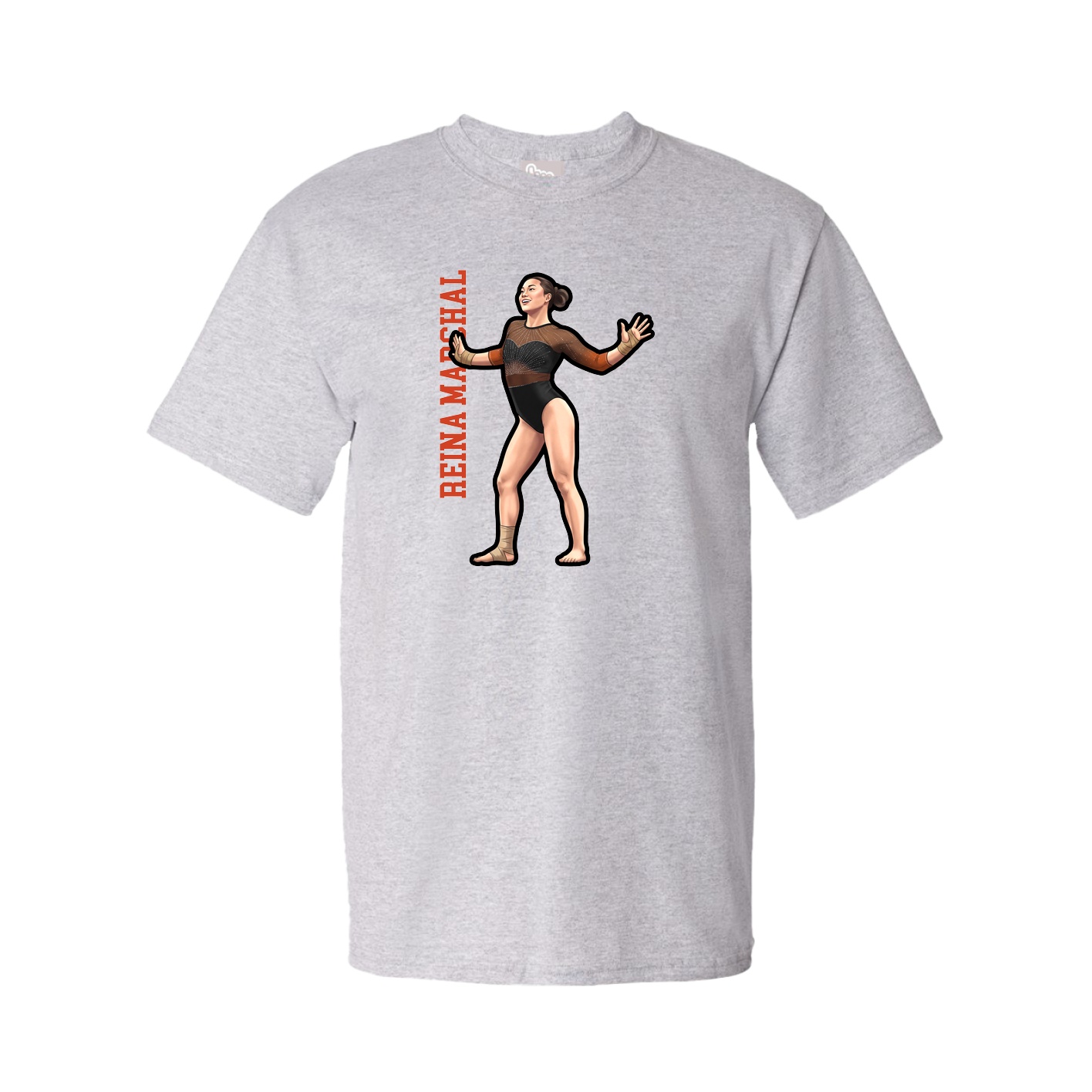 Tee — Name Vertical in Grey