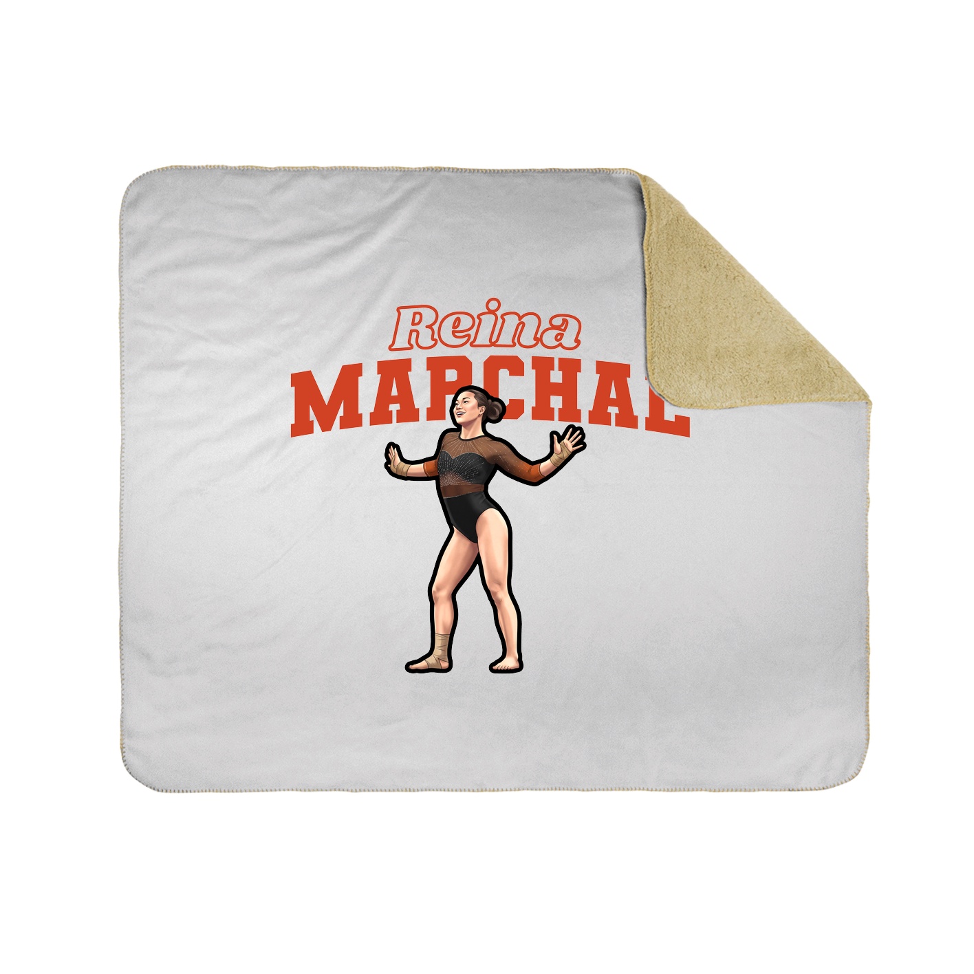 Throw Blanket — Name Arch in White