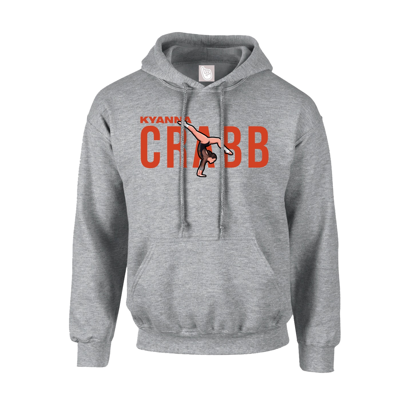 Hoodie — Player Name in Grey