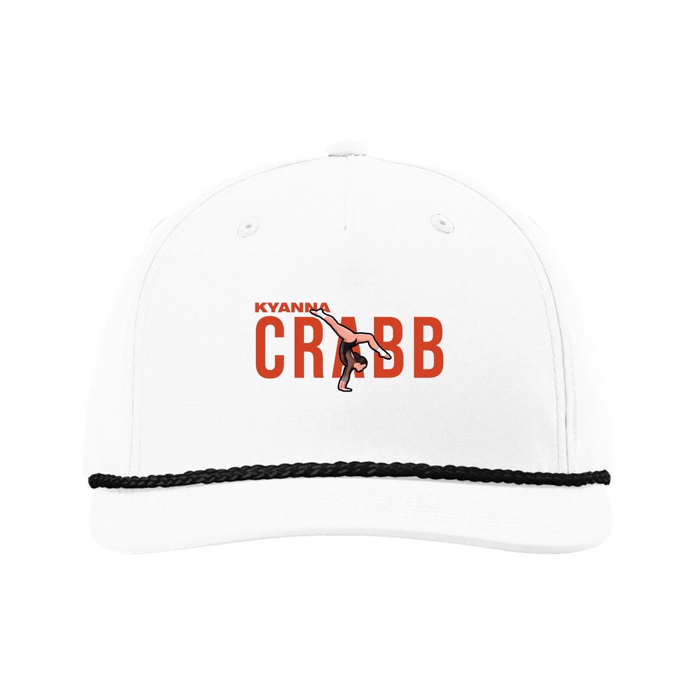 Five-Panel Classic Rope Cap — Player Name in White