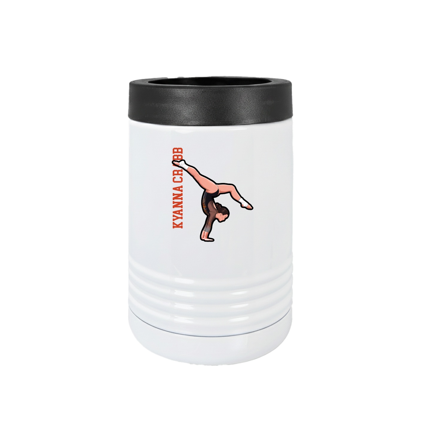 Beverage Holder — Name Vertical in White