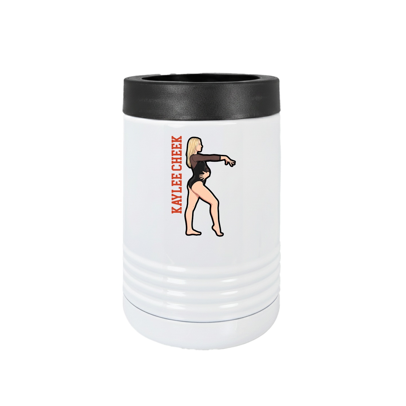 Beverage Holder — Name Vertical in White