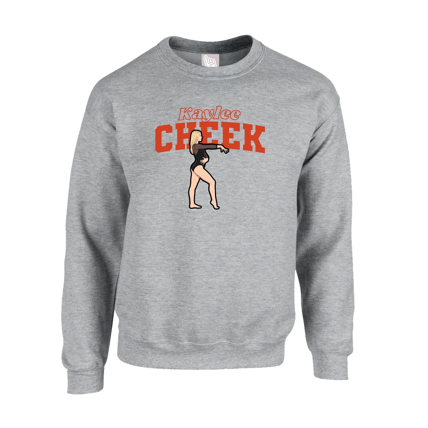 Fleece Crew — Name Arch in Grey
