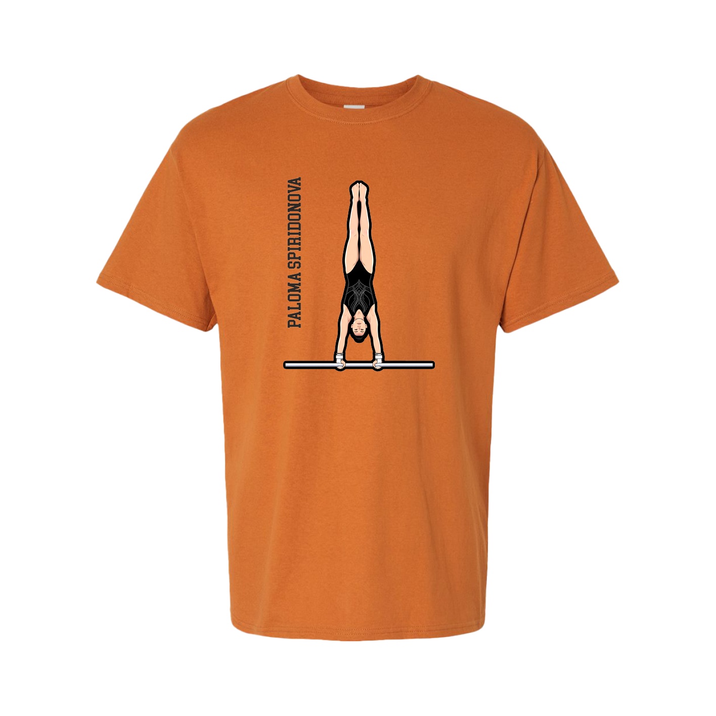 Tee — Name Vertical in Orange