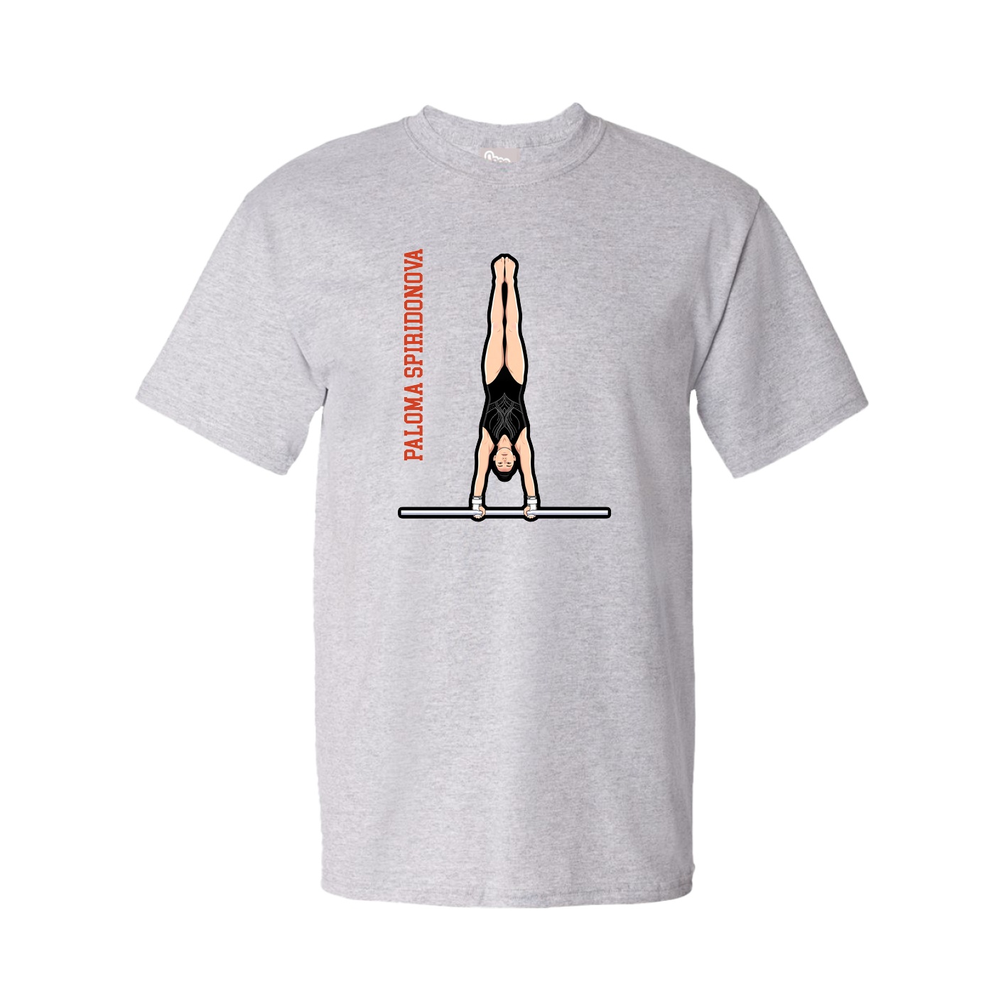 Youth Tee — Name Vertical in Grey