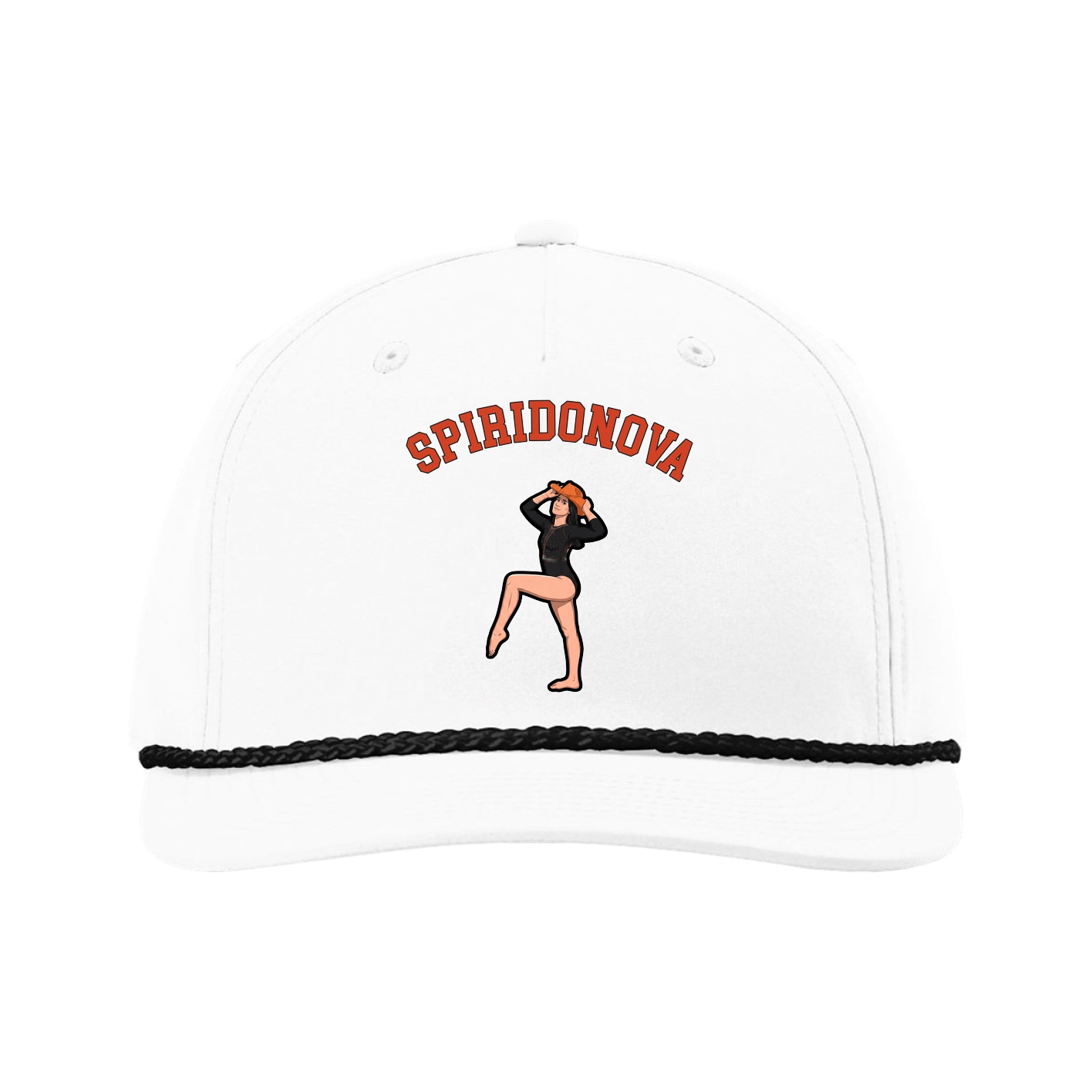 Five-Panel Classic Rope Cap — Shirsey Arch in White