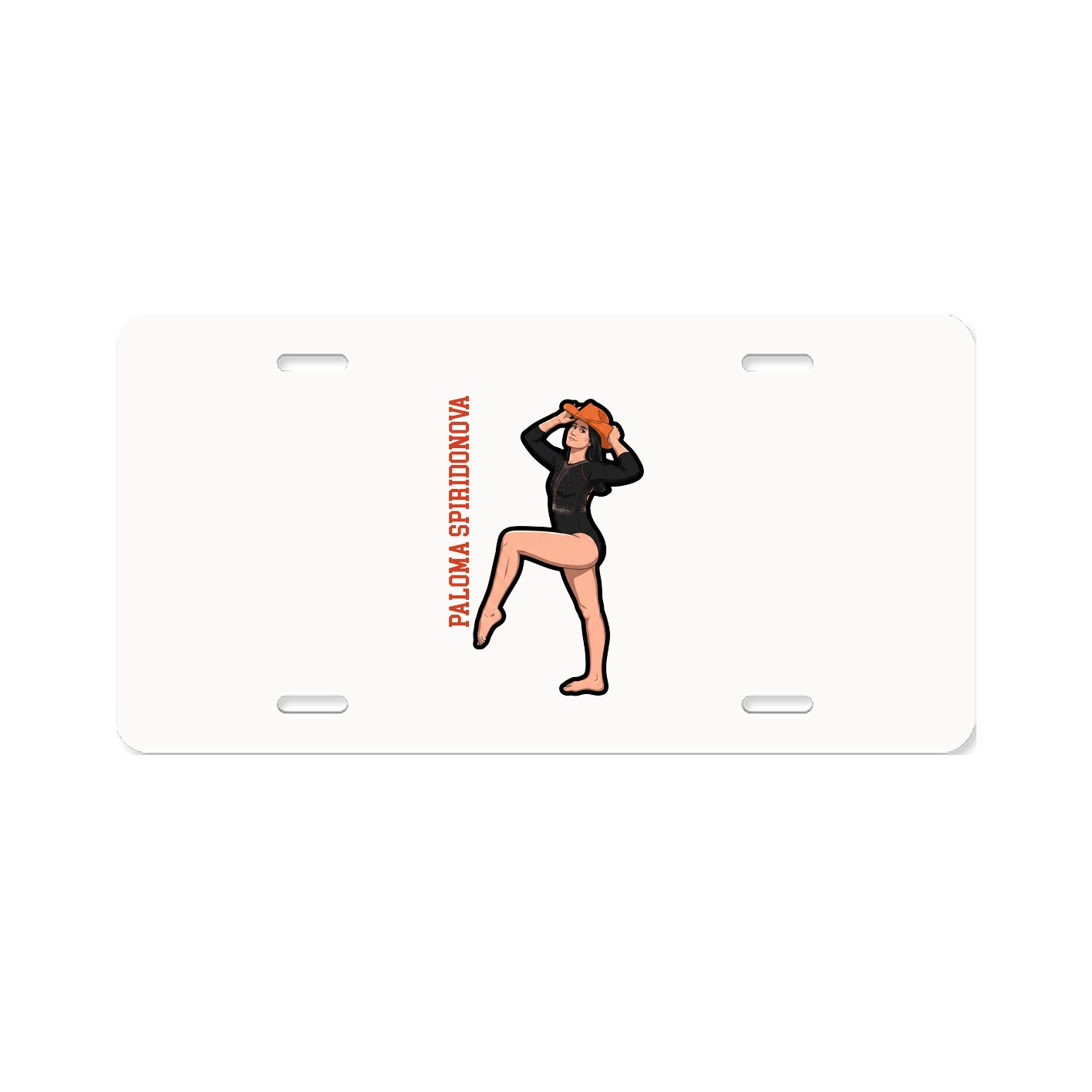License Plate — Name Vertical in Classic