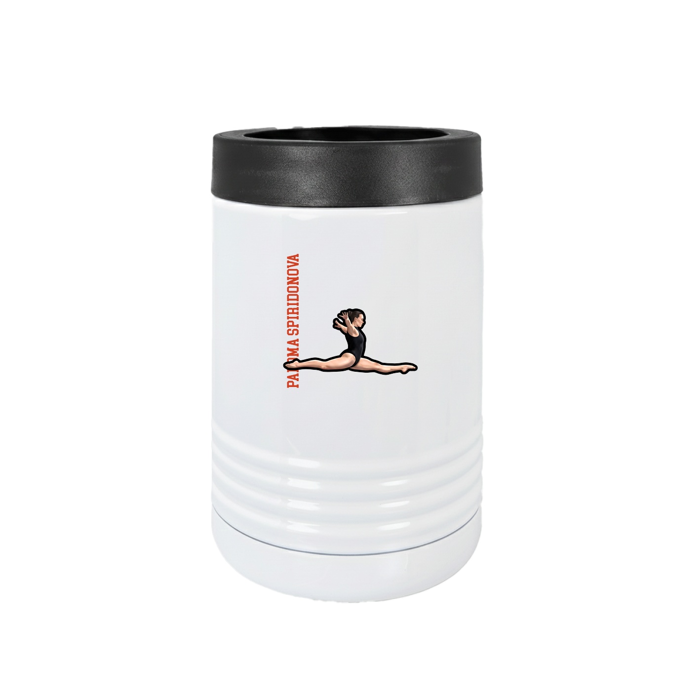Beverage Holder — Name Vertical in White