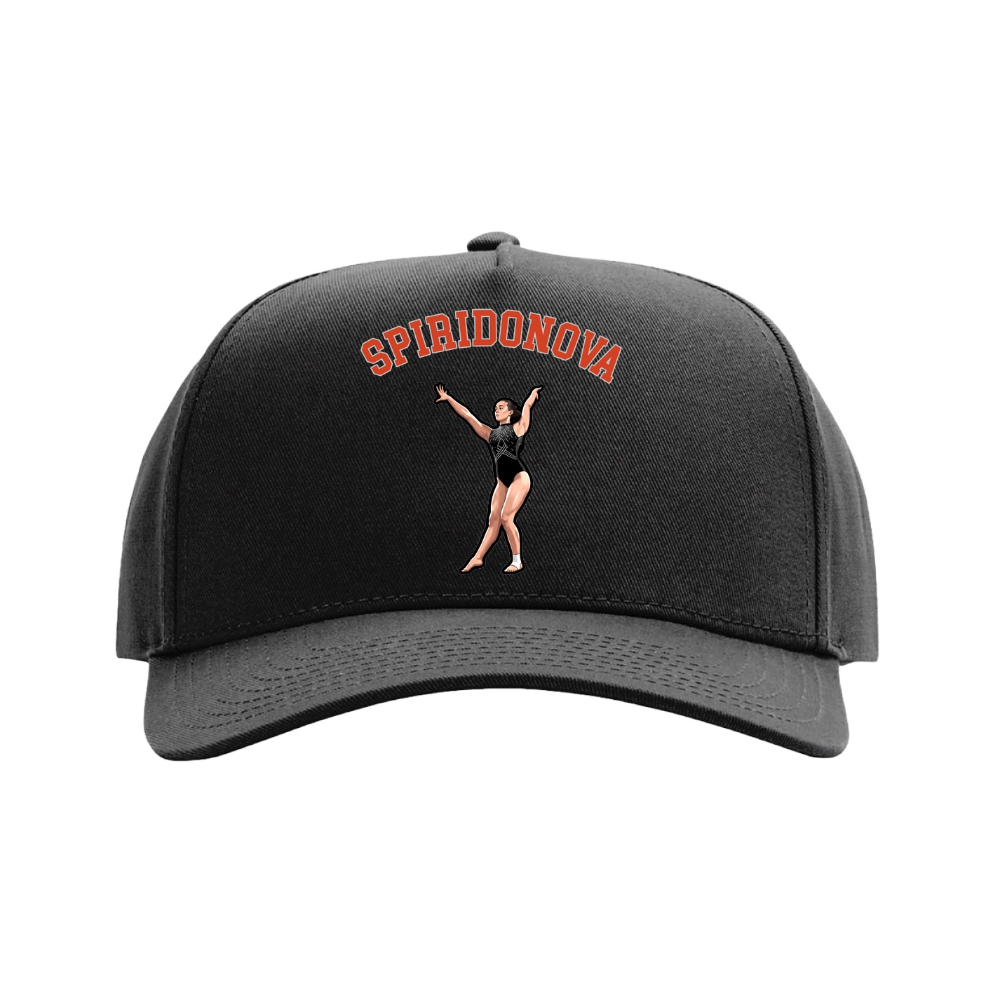 Full Fabric Five-Panel Champ Cap — Shirsey Arch in Black