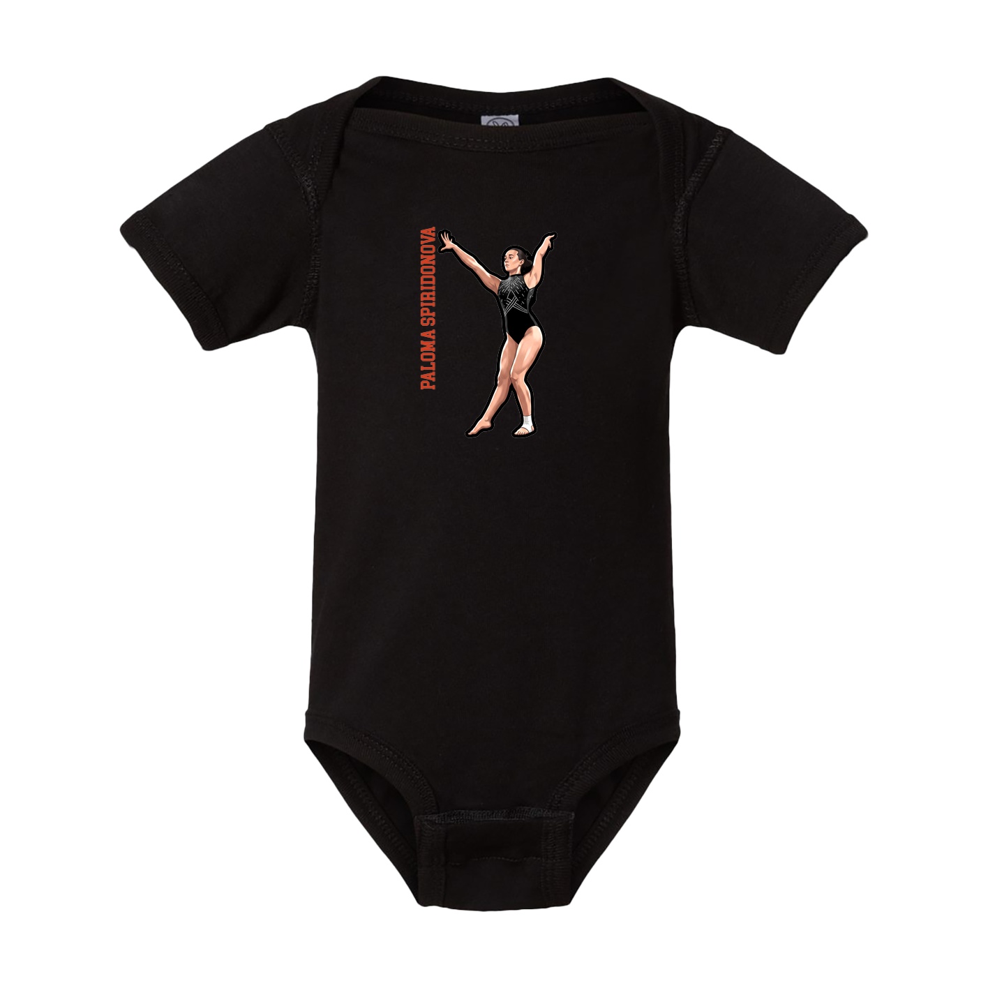 Baby Onesie — Name Vertical in Black