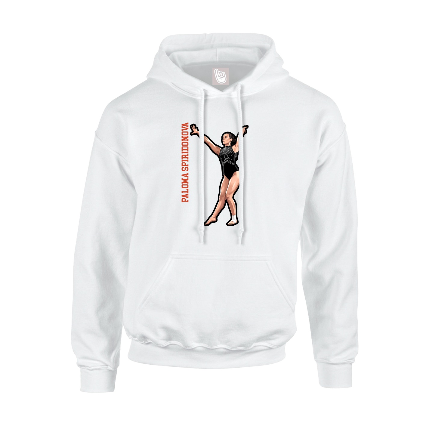 Hoodie — Name Vertical in White