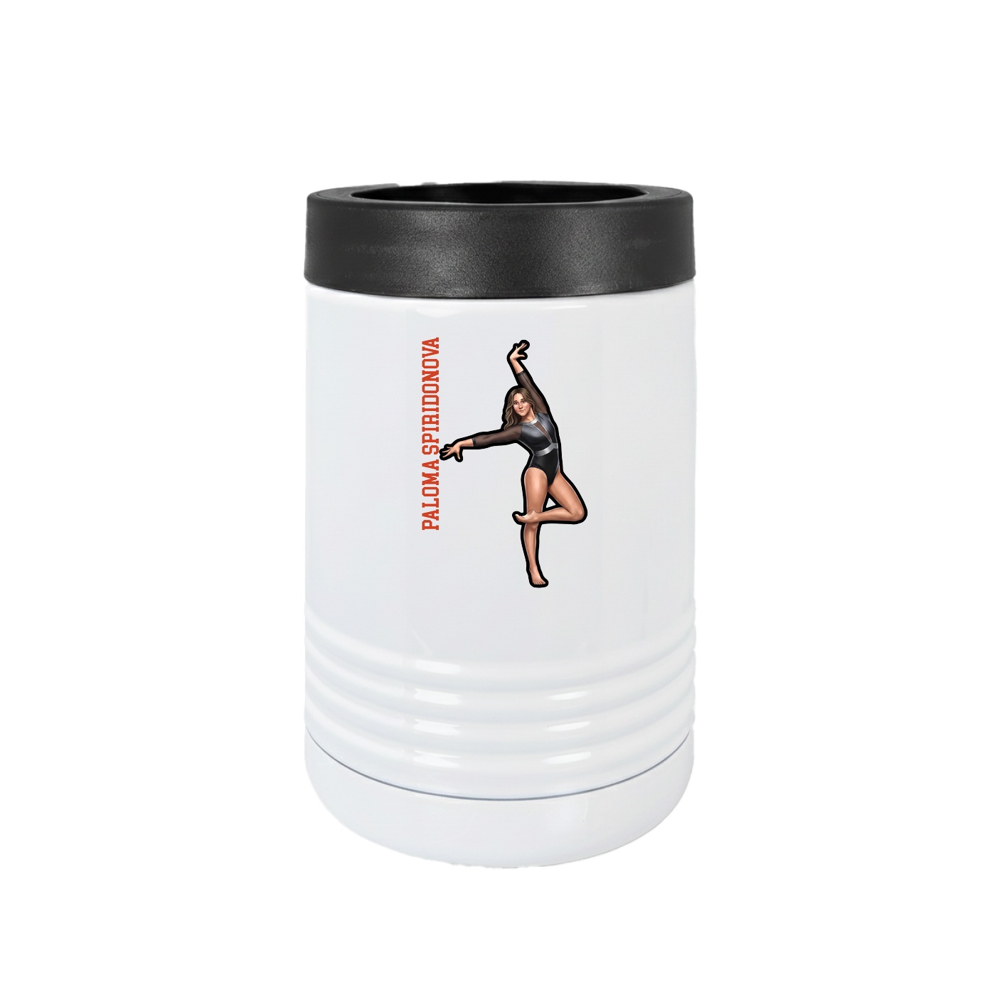 Beverage Holder — Name Vertical in White