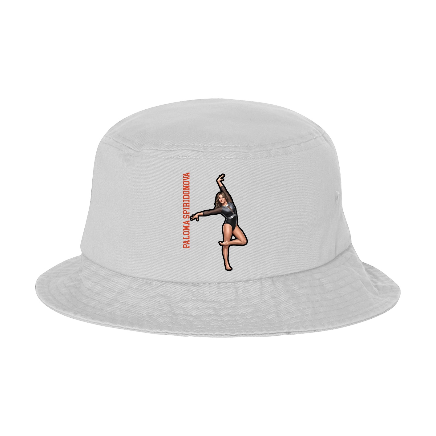 Bucket Cap — Name Vertical in White