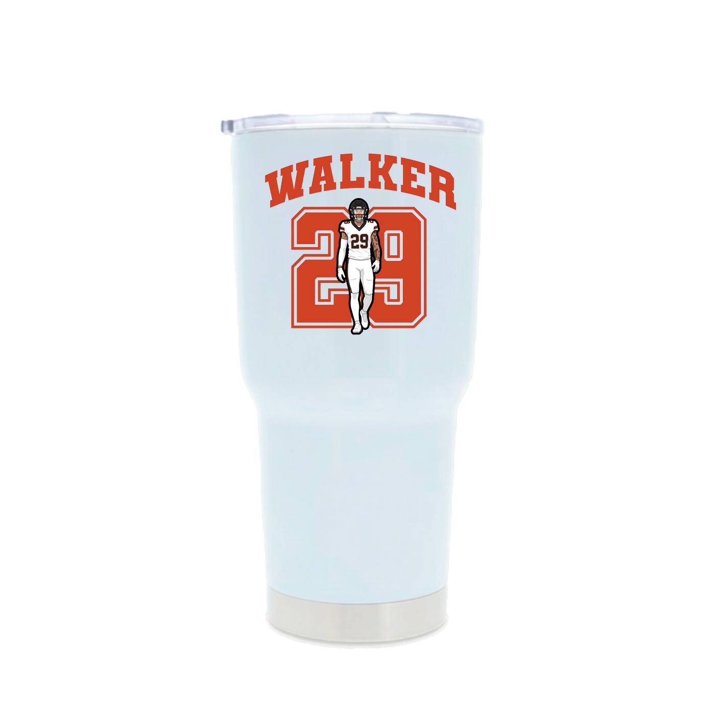 30oz Stainless Steel Tumbler — Number in White