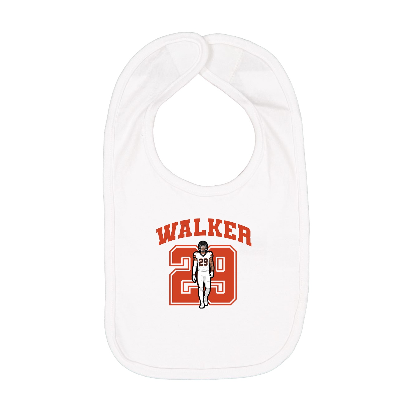 Infant Bib — Number in White