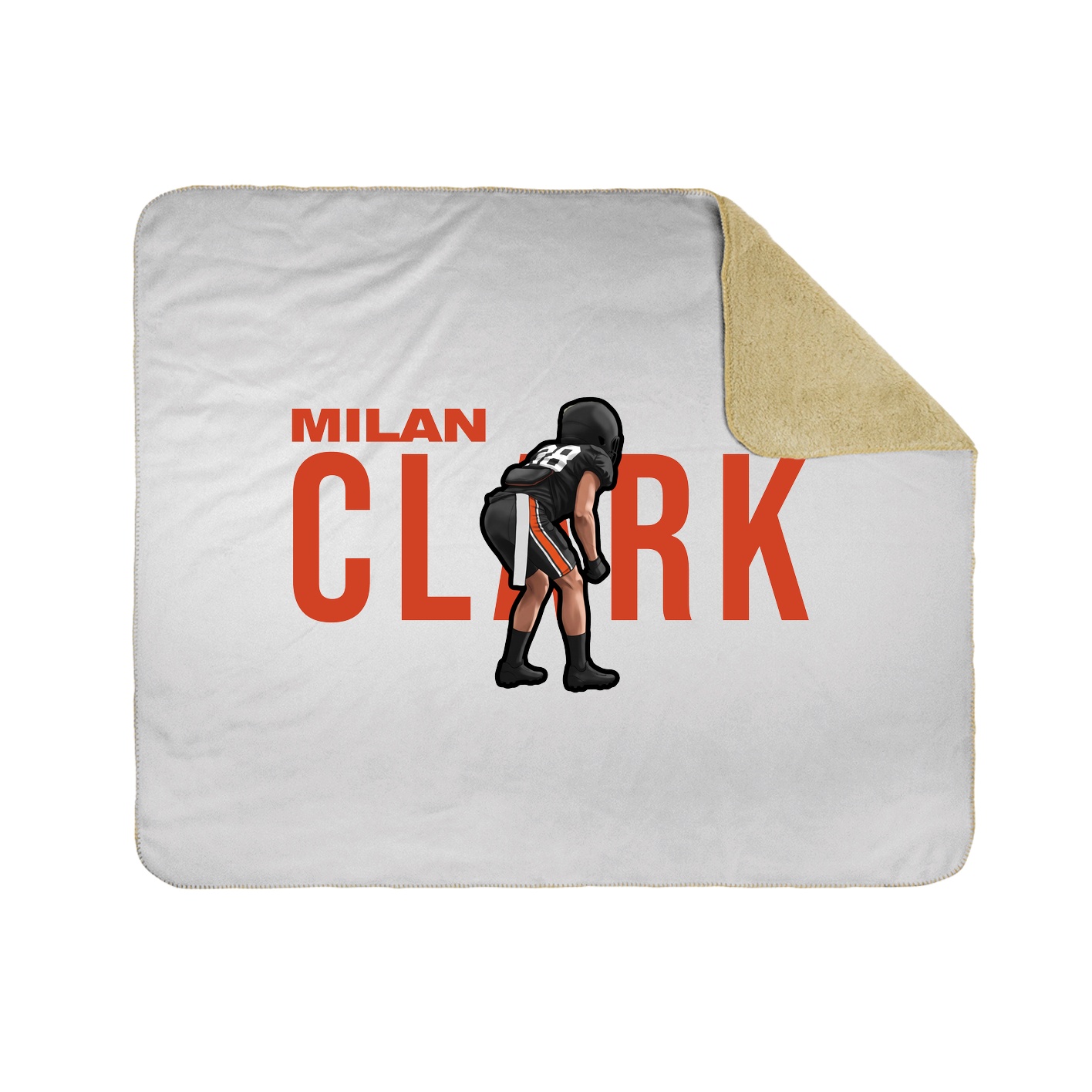 Throw Blanket — Player Name in White