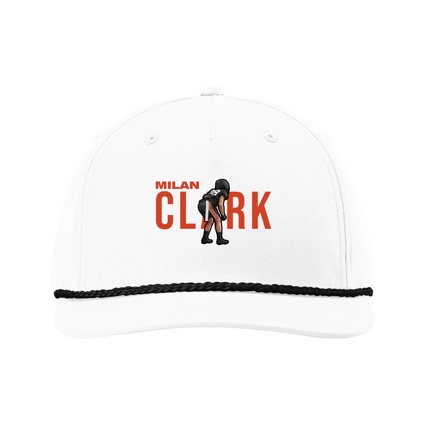 Five-Panel Classic Rope Cap — Player Name in White
