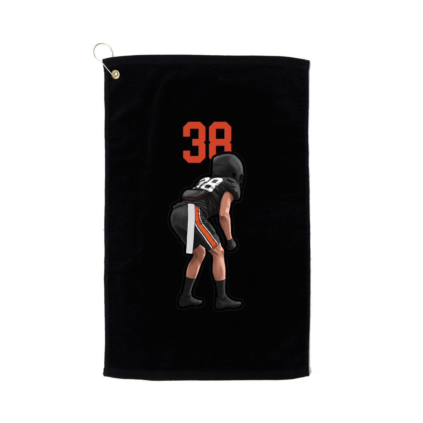 Golf Towel — Number Top in Black