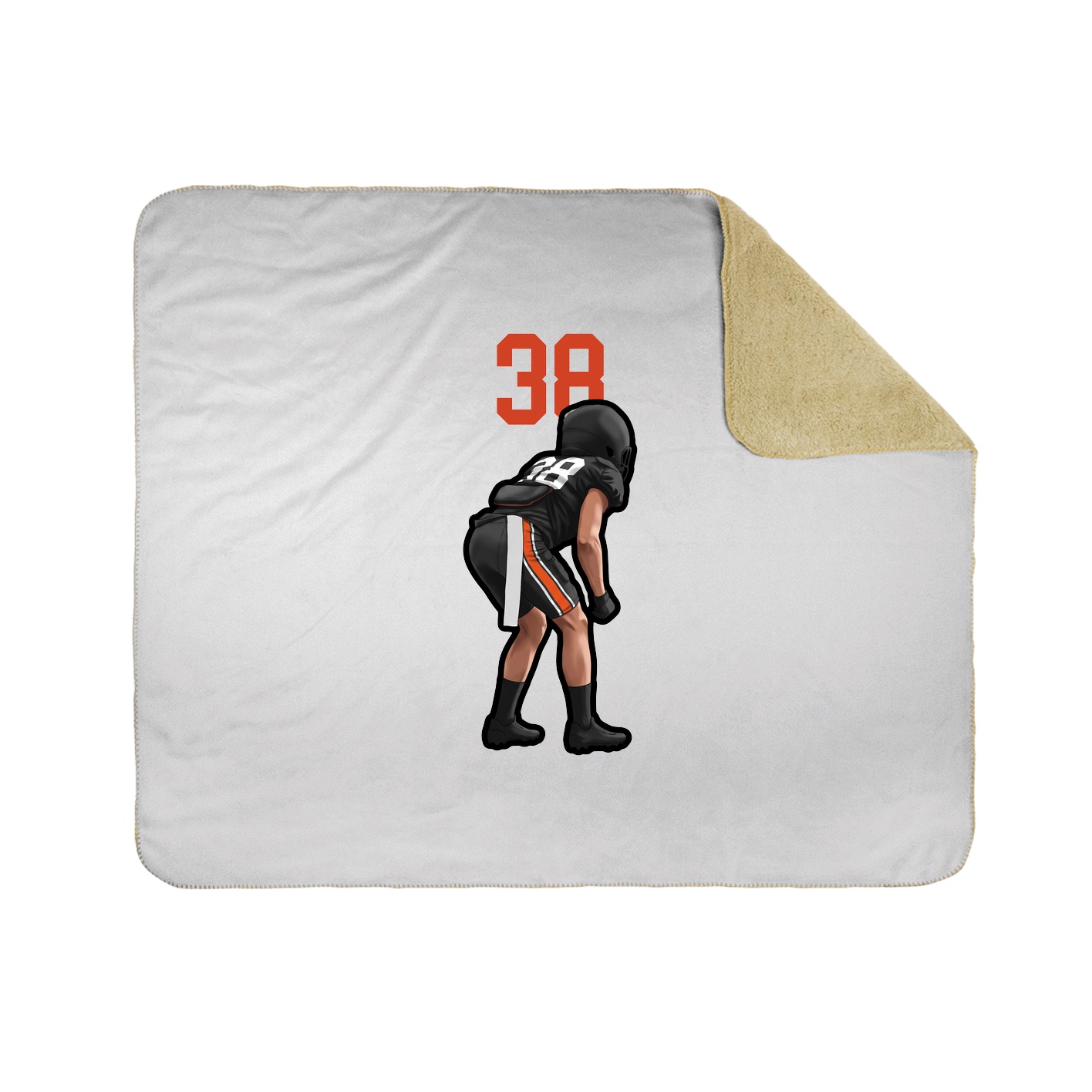 Throw Blanket — Number Top in White