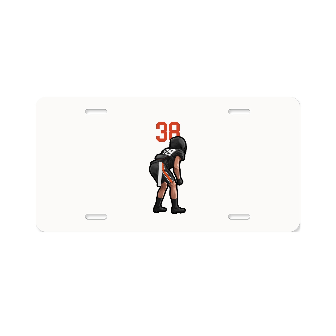 License Plate — Number Top in Classic