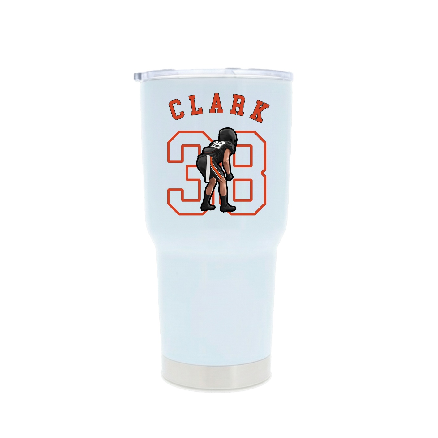 30oz Stainless Steel Tumbler — Shirsey Arch in White