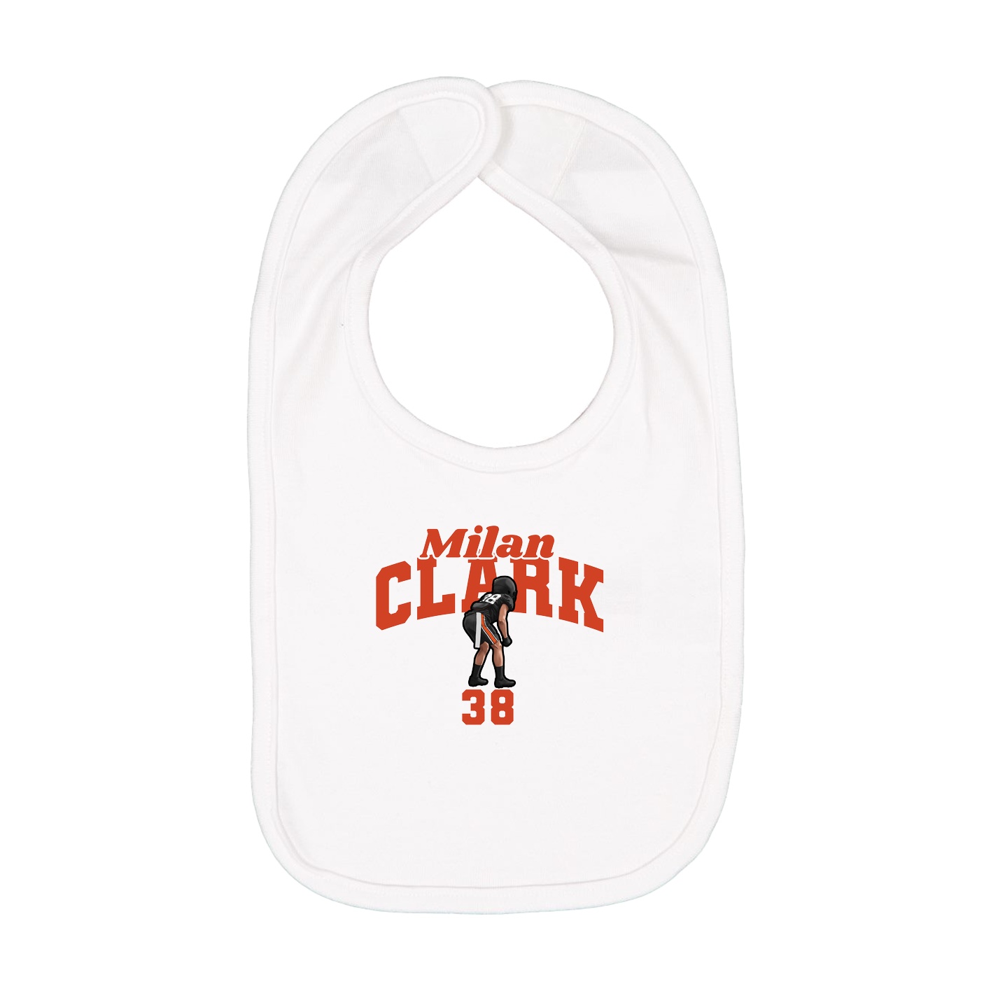 Infant Bib — Signature Arch in White