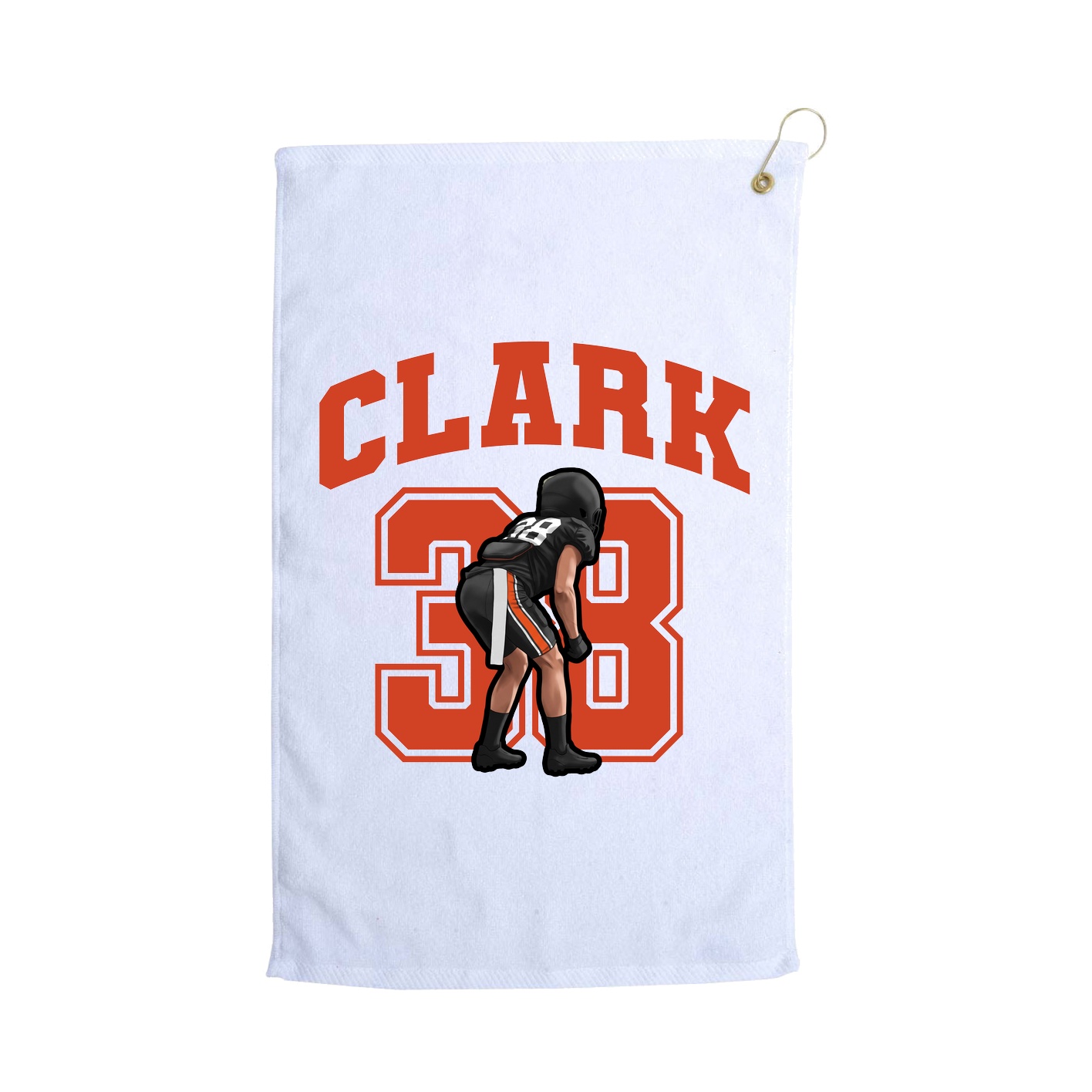 Golf Towel — Number in White