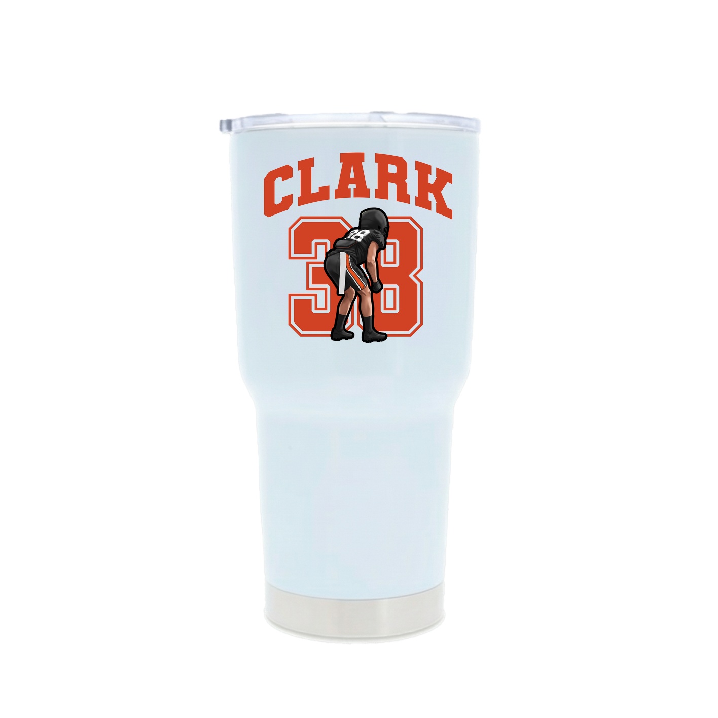 30oz Stainless Steel Tumbler — Number in White