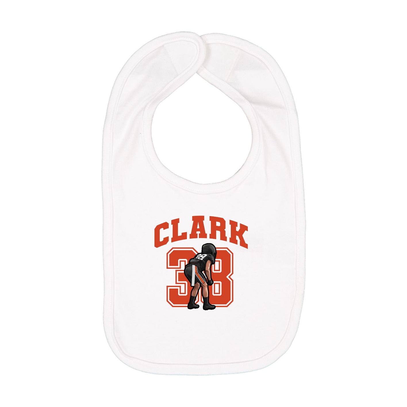 Infant Bib — Number in White