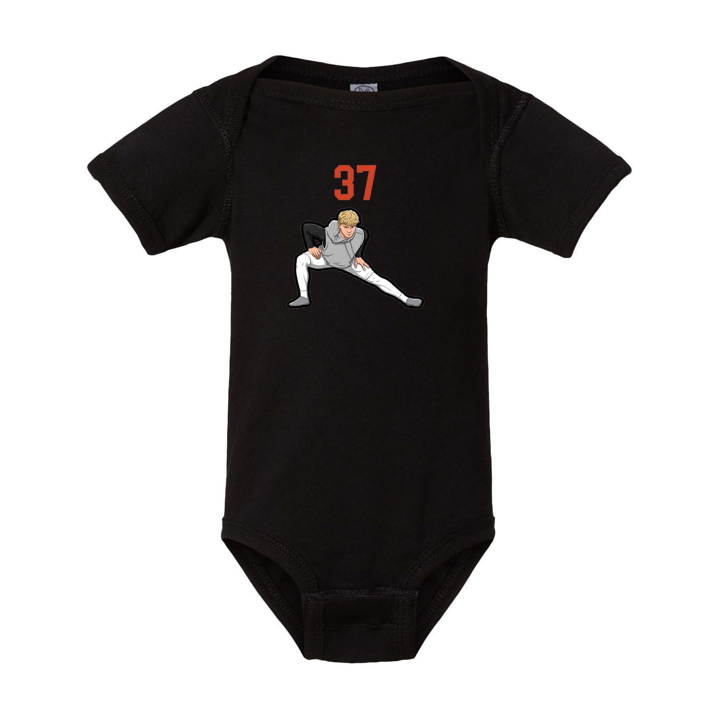 Baby Onesie — Number Top in Black