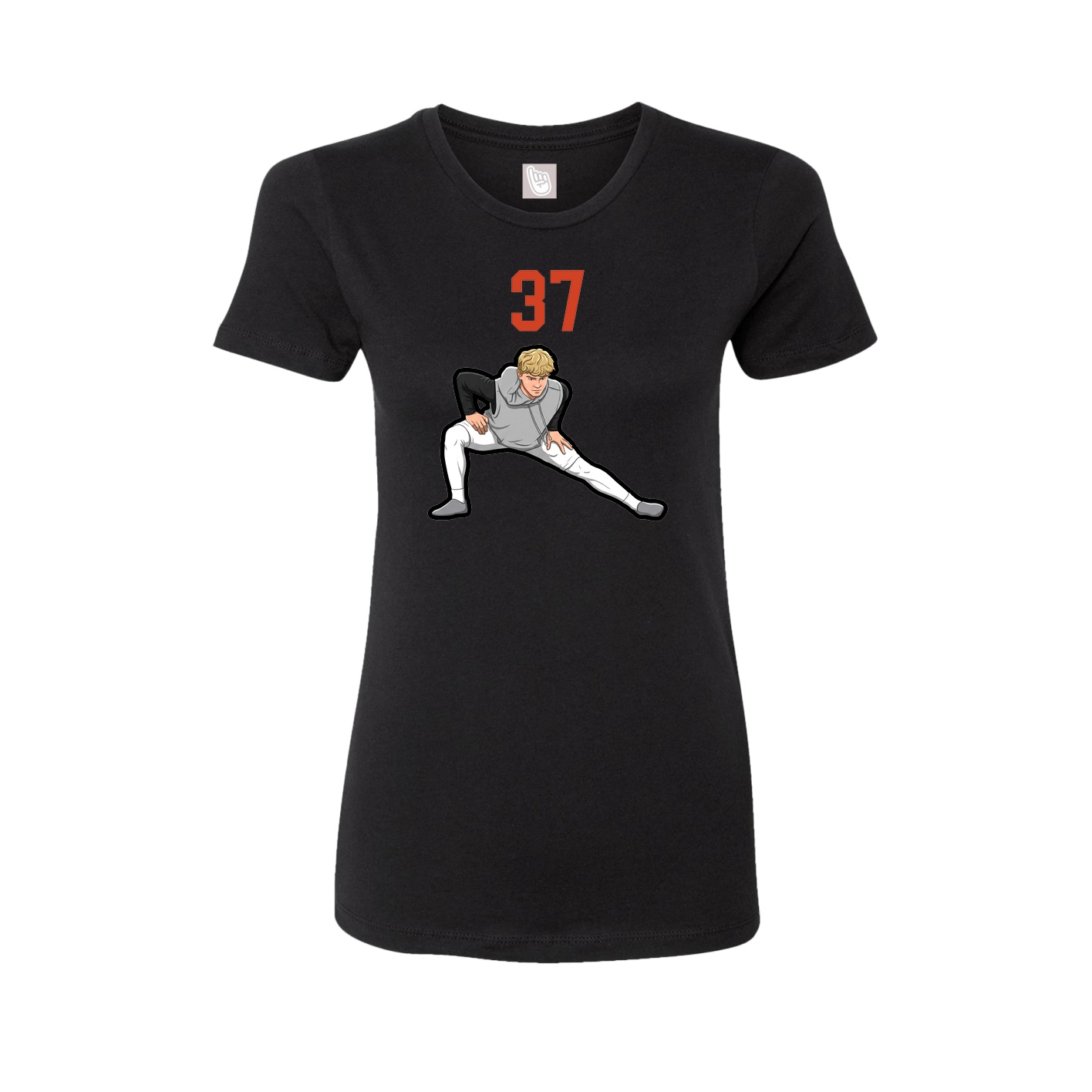 Womens Tee — Number Top in Black