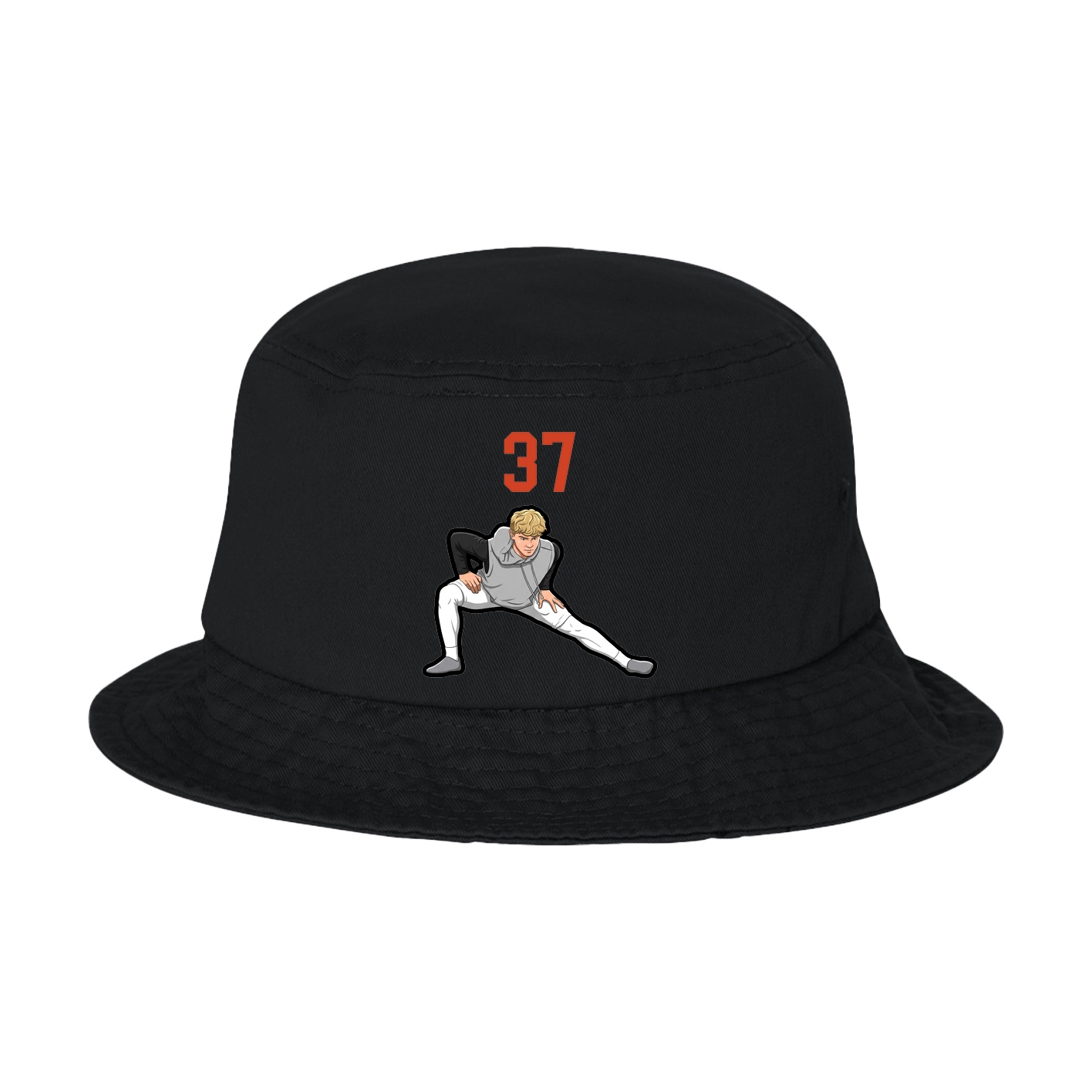 Bucket Cap — Number Top in Black