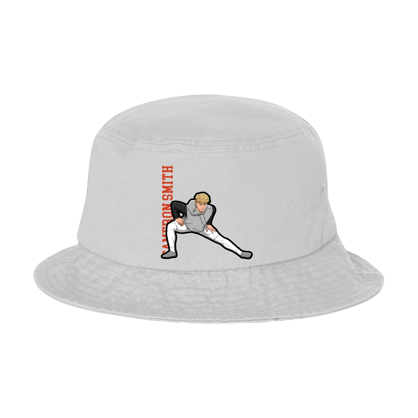Bucket Cap — Name Vertical in White