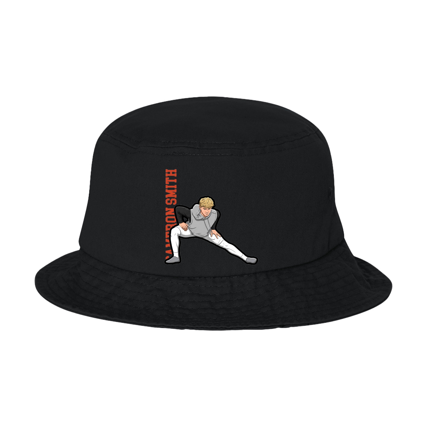 Bucket Cap — Name Vertical in Black