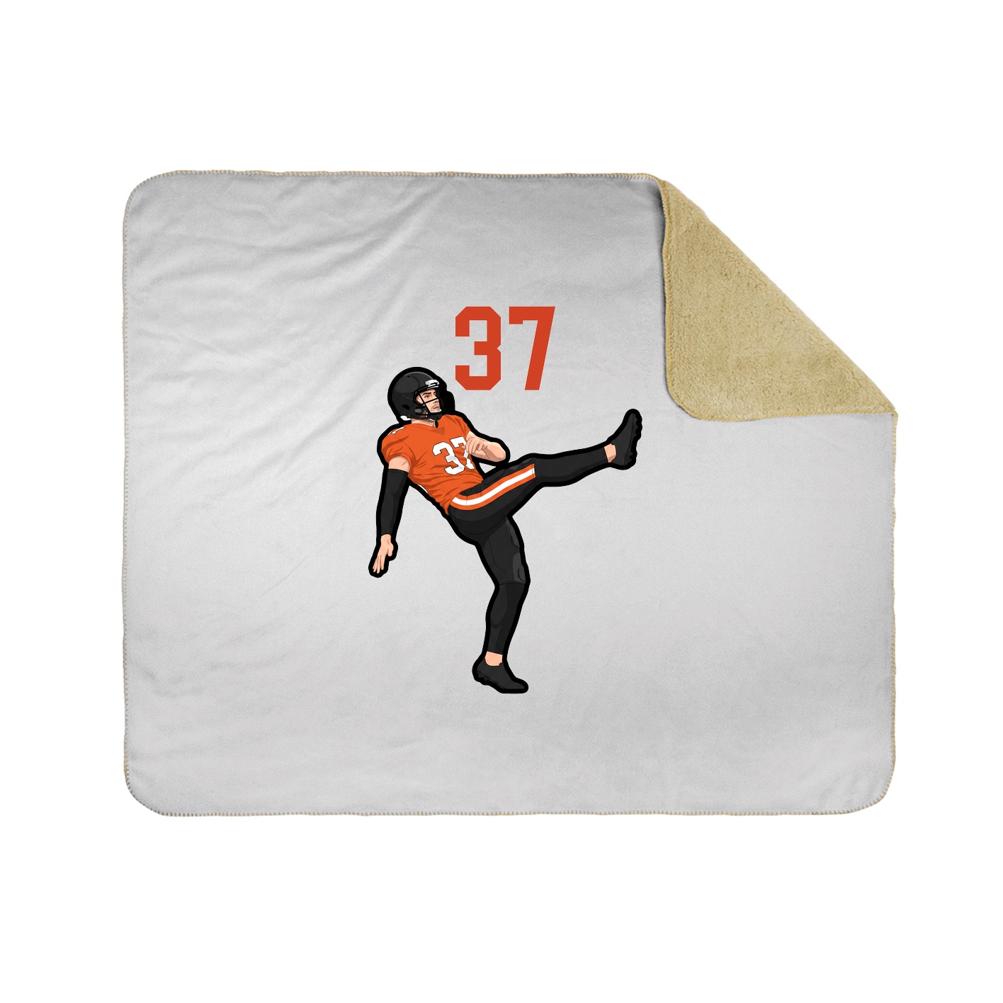 Throw Blanket — Number Top in White