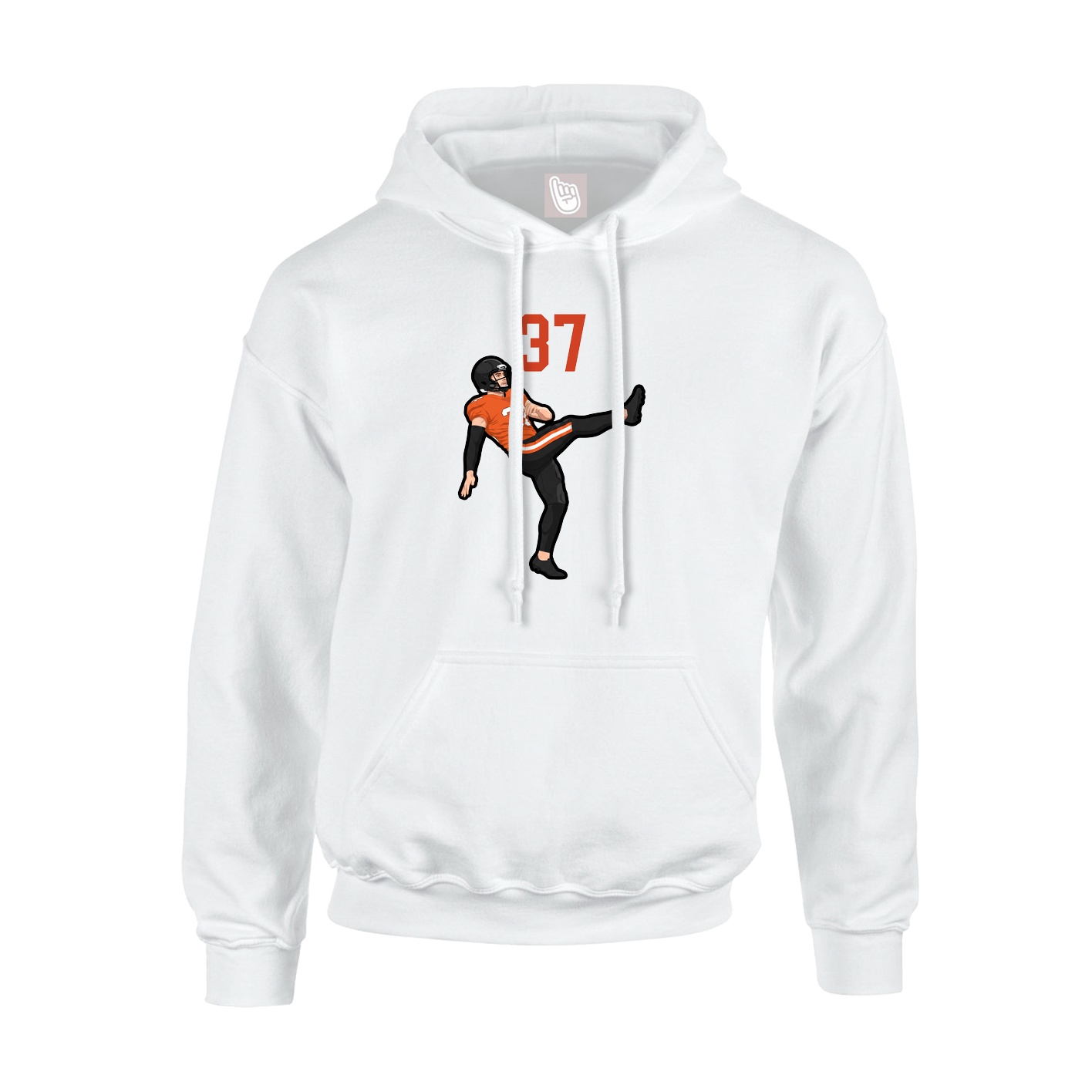 Hoodie — Number Top in White