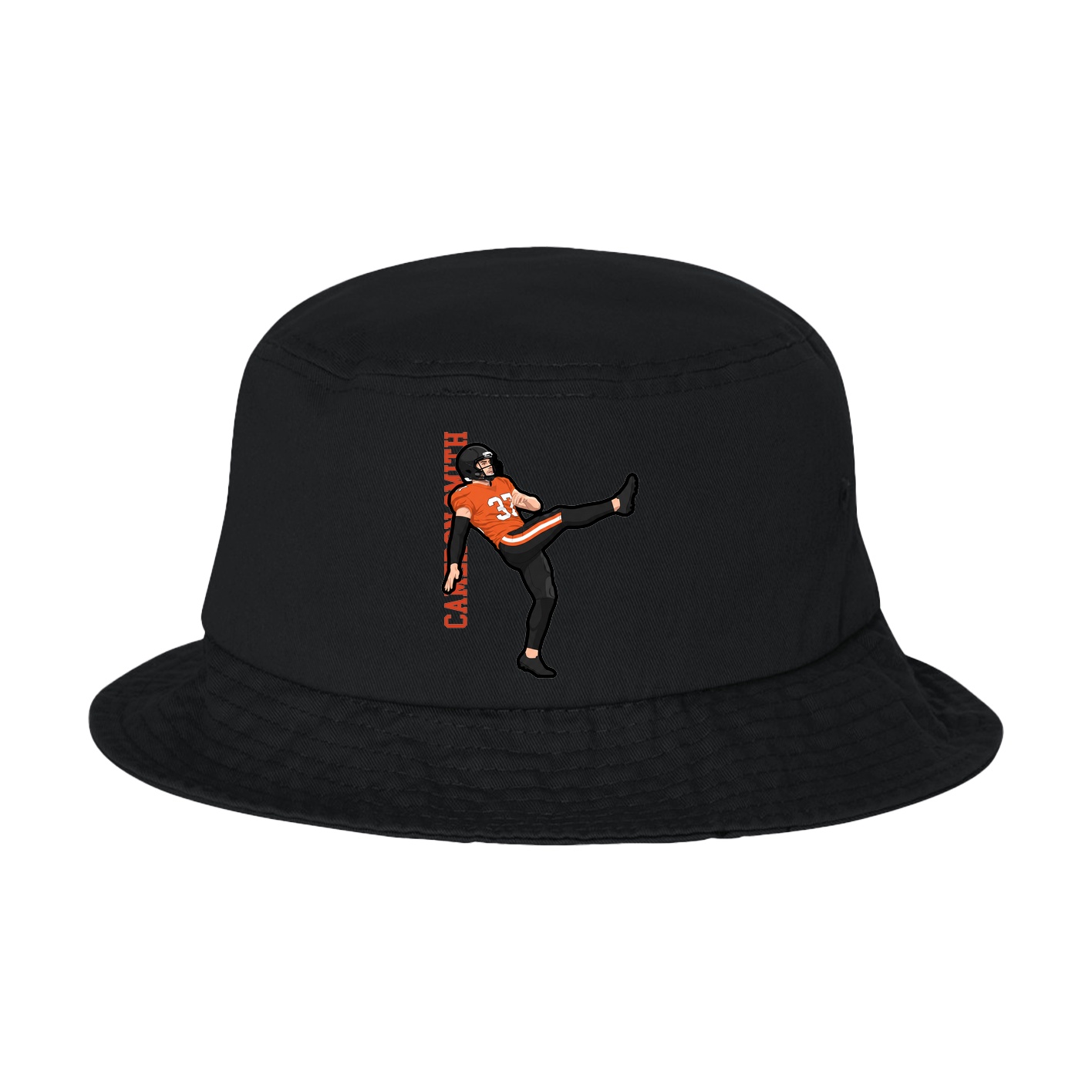 Bucket Cap — Name Vertical in Black