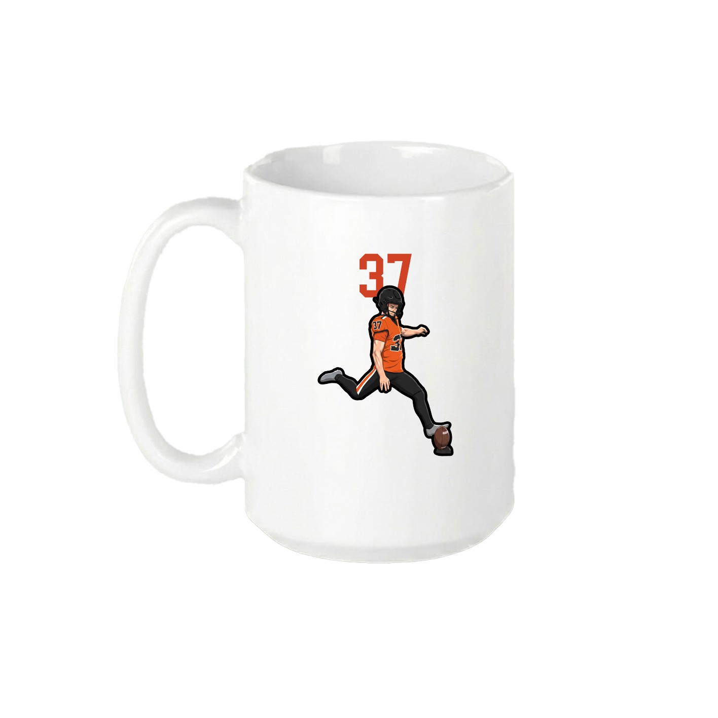 15oz Coffee Mug — Number Top in White