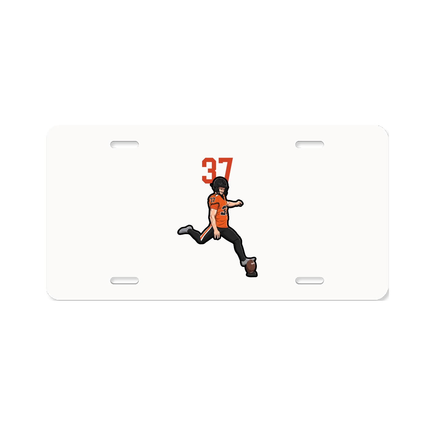 License Plate — Number Top in Classic